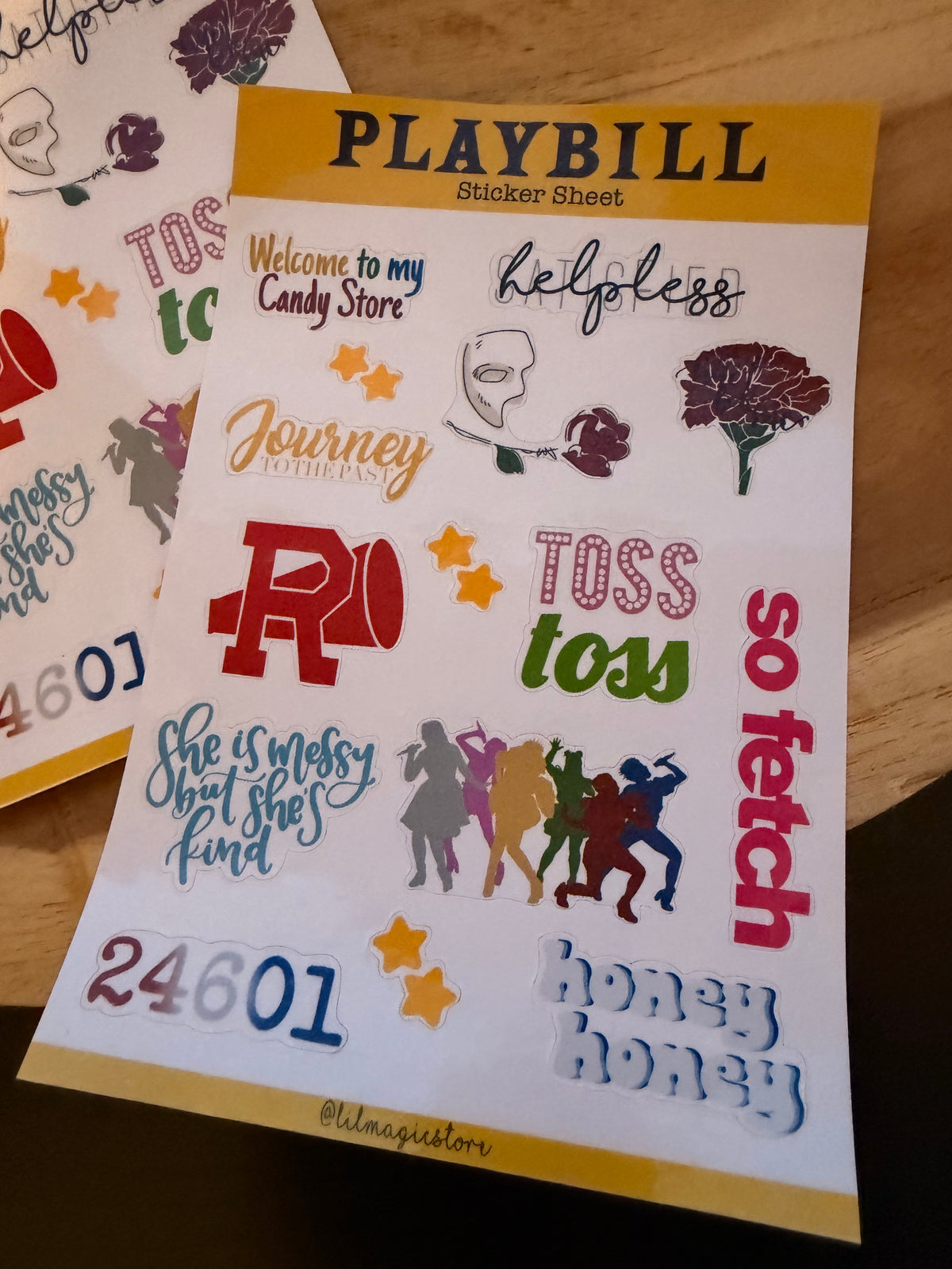 Playbill - The Musicals || Sticker Sheet