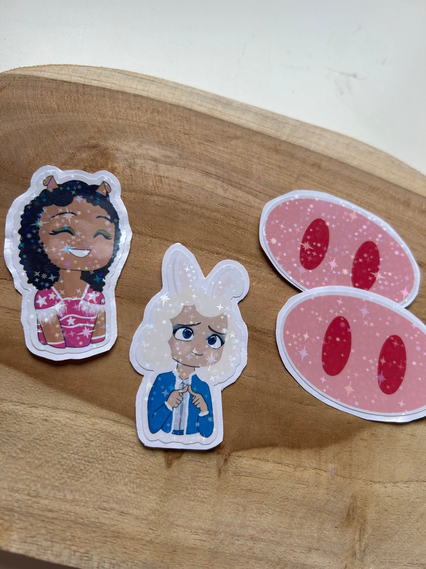 De 3 Biggetjes, Ganda & Pluisje - Weather & Waterproof Sticker
