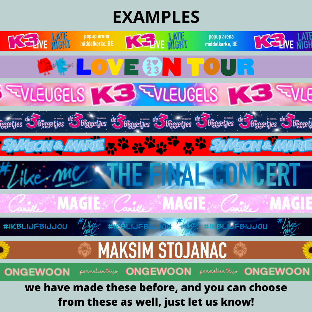 Custom Concert/Festival Bracelets - make it yourself!