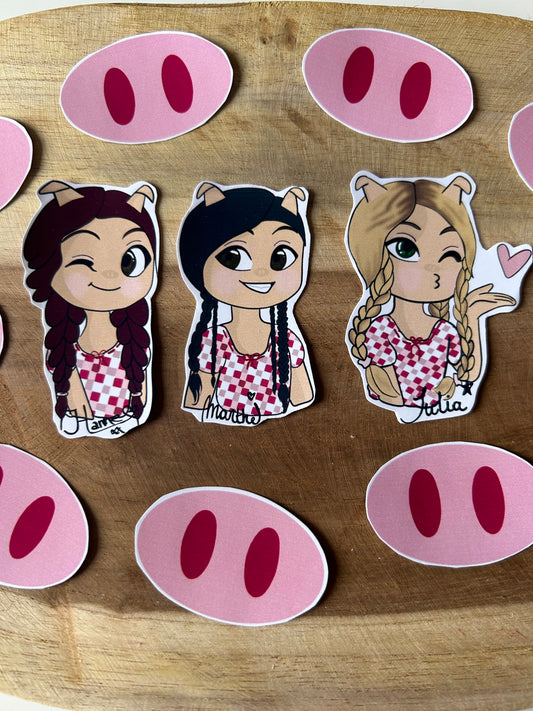 De 3 Biggetjes  - Musical Theatre Stickers - OUTLET