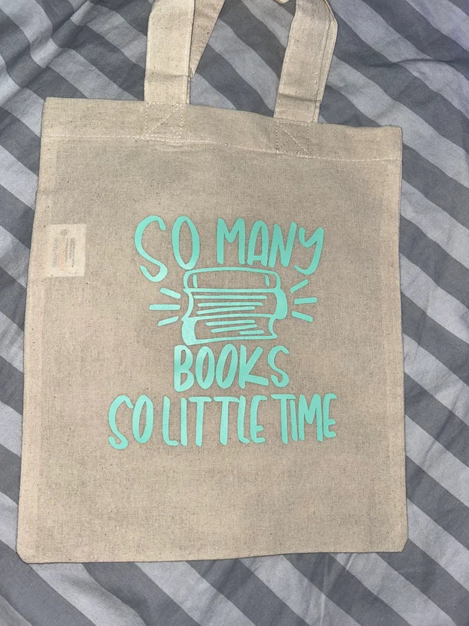 So Many Books, So Little Time Booksleeve || Mini Totebag