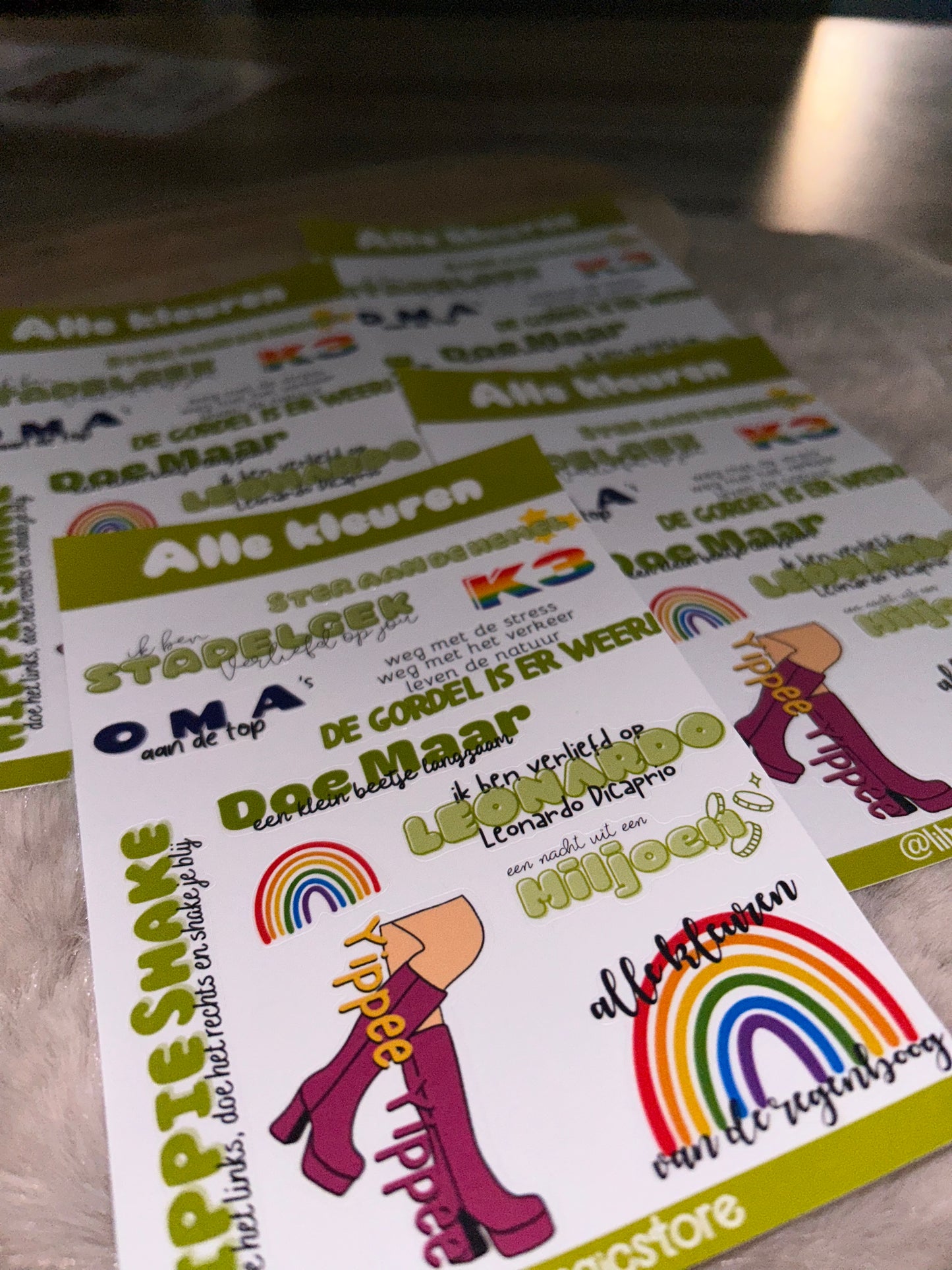 Alle Kleuren Sticker-Sheet || K3 Originals x Lil Magic Store Collectie