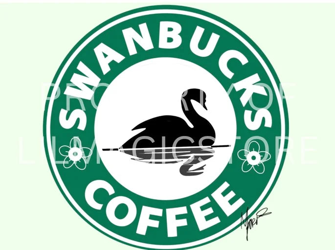 SwanBucks Coffee (starbucks logo) Mini Print || Once Upon a Time Print