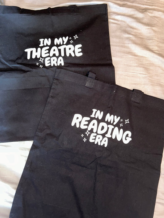 In My Reading / Theatre Era Totebag || Black Tote