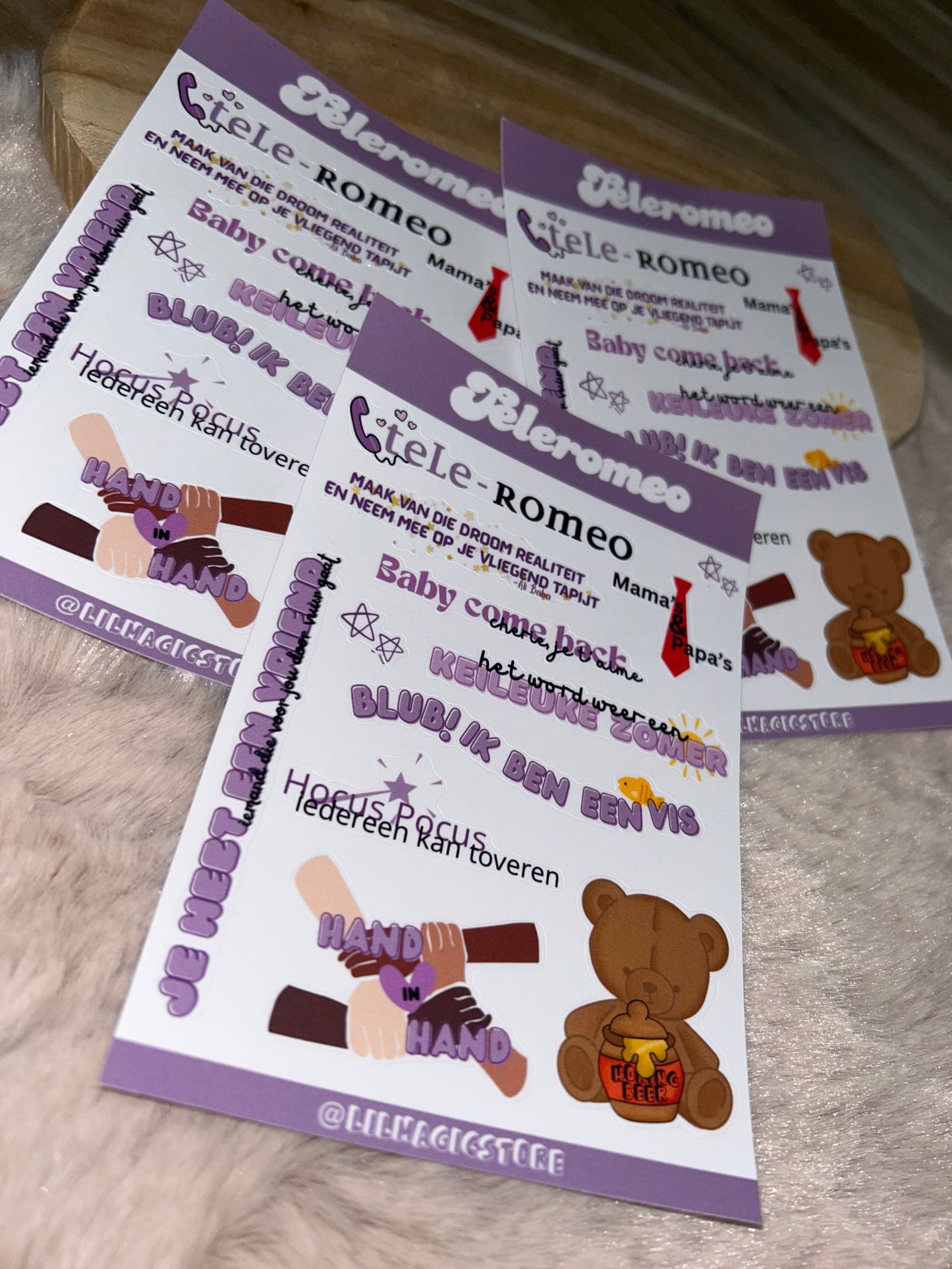 Teleromeo Sticker-Sheet || K3 Originals x Lil Magic Store Collectie
