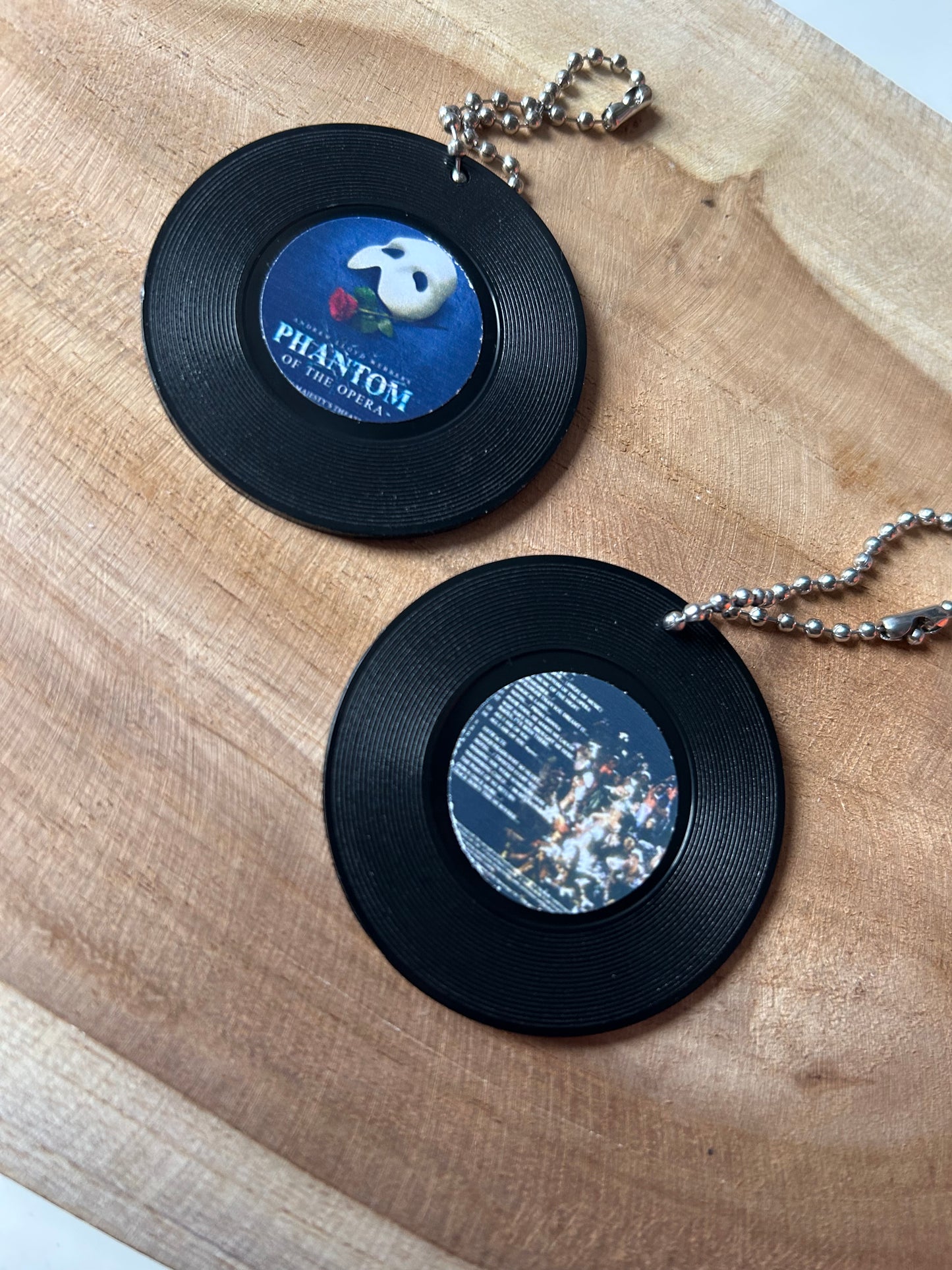 The Phantom of the Opera || Vinyl Record Keychain