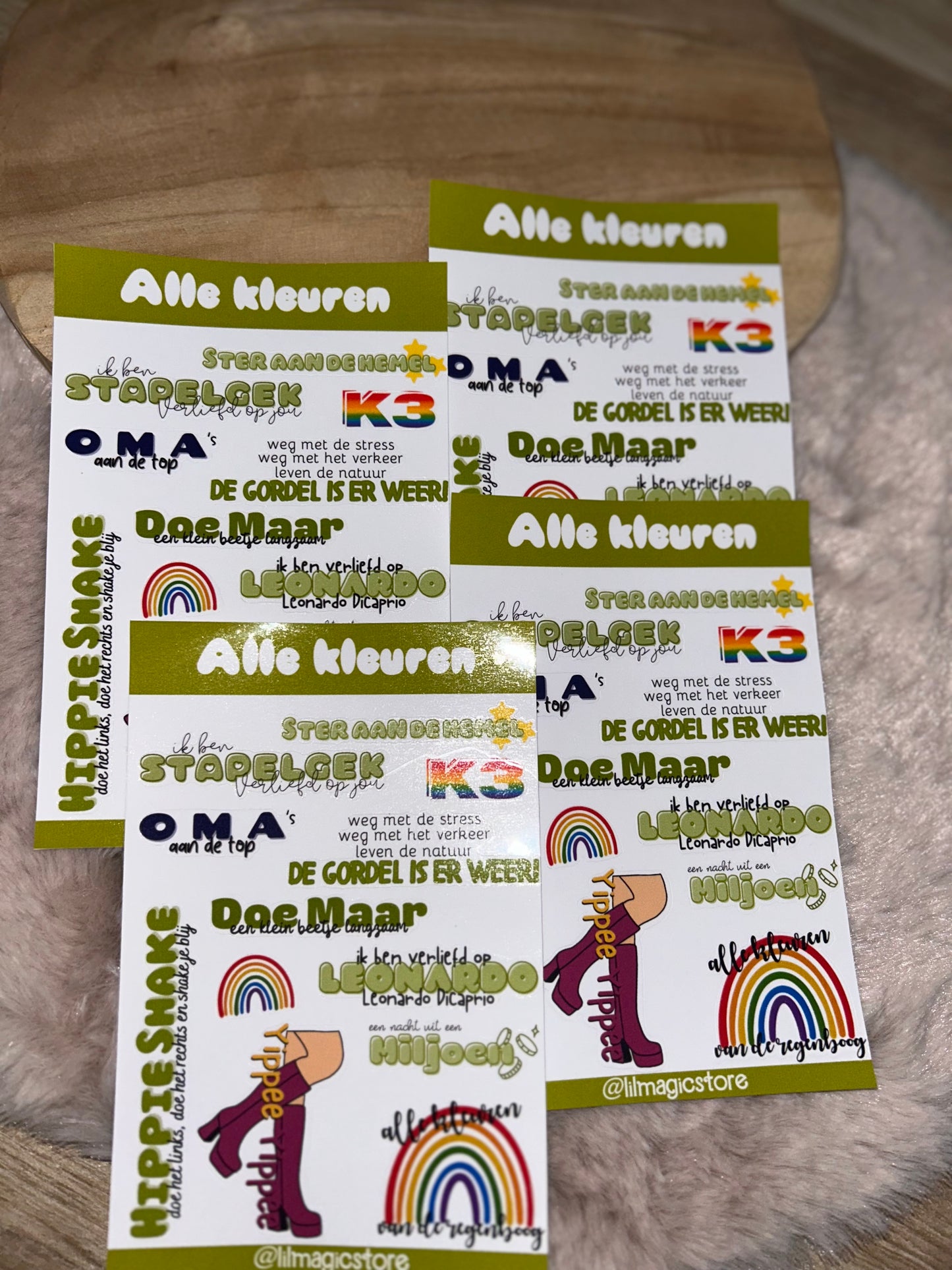Alle Kleuren Sticker-Sheet || K3 Originals x Lil Magic Store Collectie