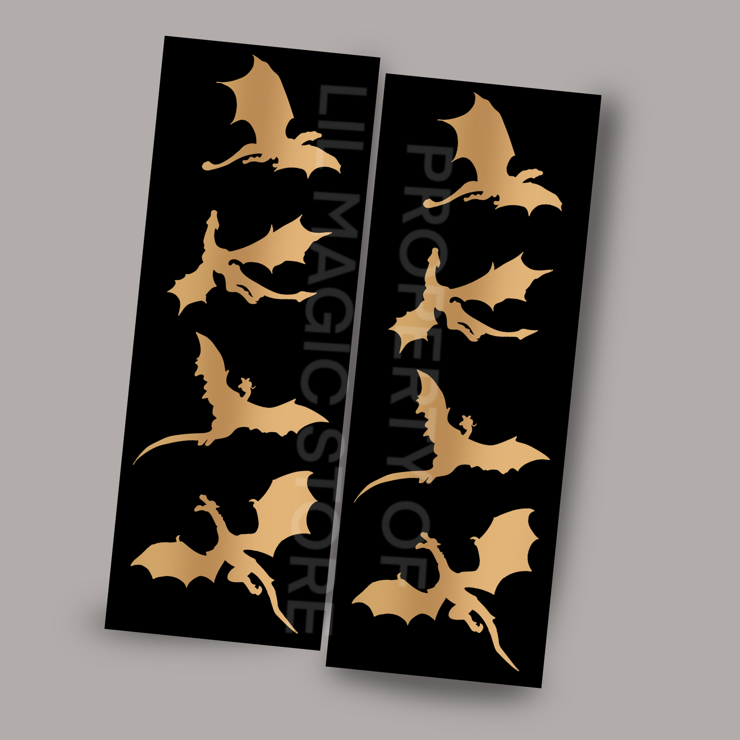 Fourth Wing Bookmark || Golden Dragons