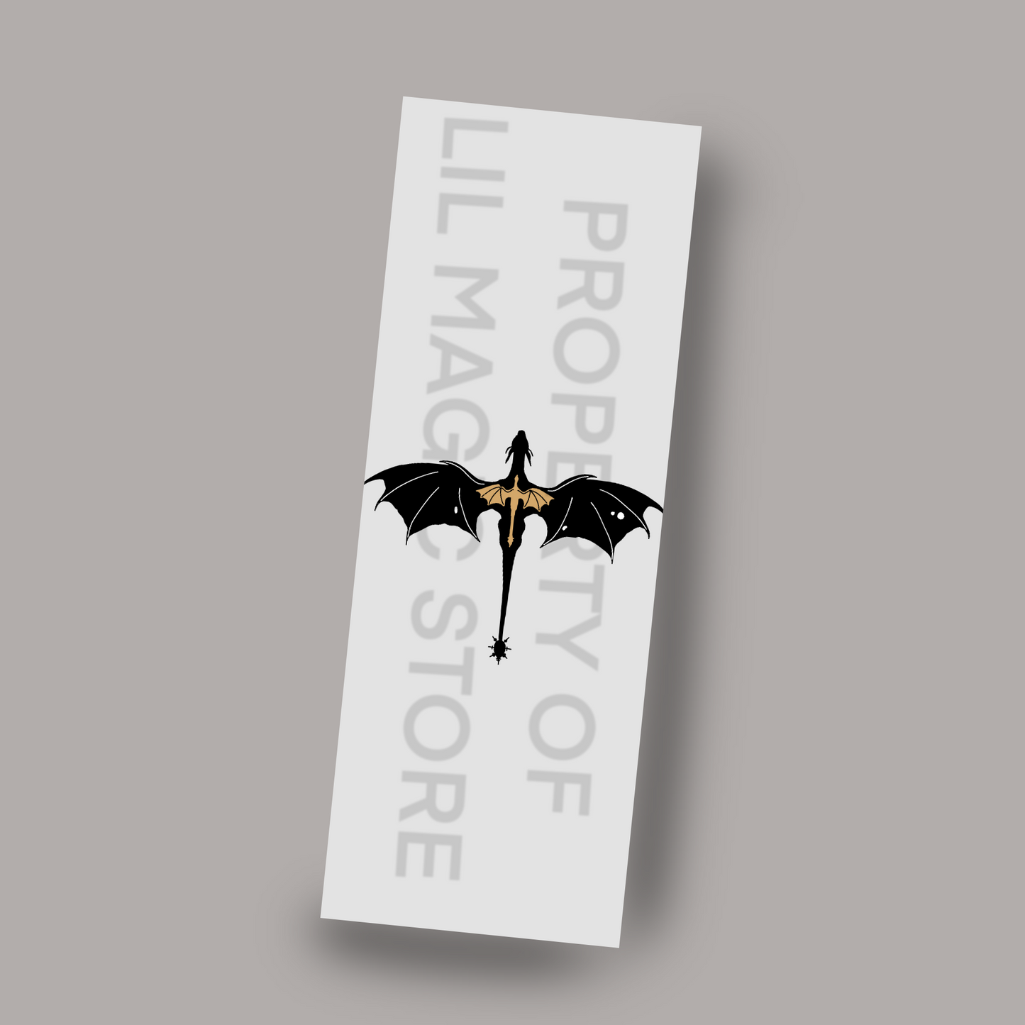 Fourth Wing Bookmark || Silver with Dragon