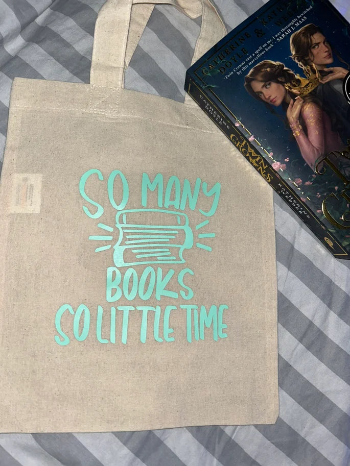 So Many Books, So Little Time Booksleeve || Mini Totebag