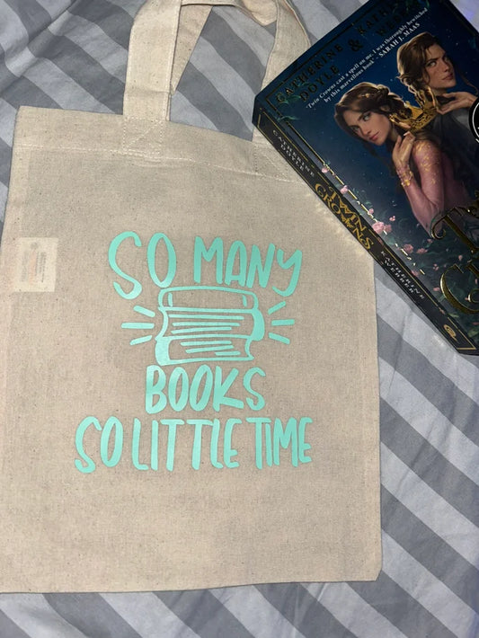 So Many Books, So Little Time Booksleeve || Mini Totebag