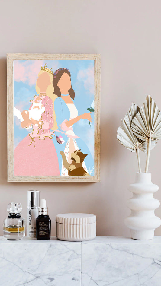 Barbie as the Princess and the Pauper Mini Print || Anneliese & Erika Print