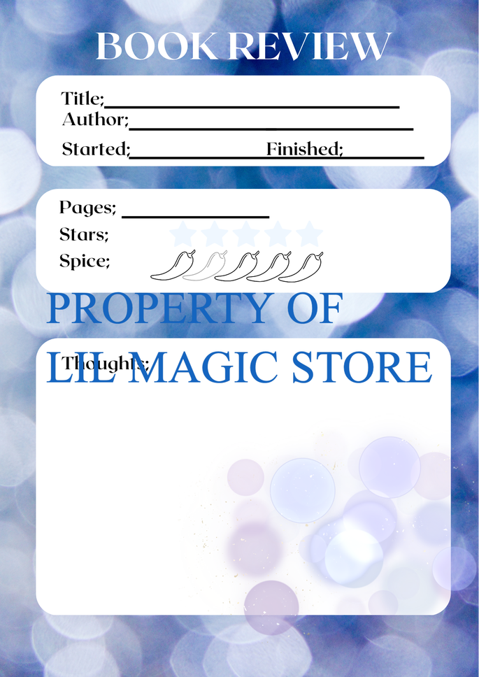 Book Review Notepad || Blue Bokeh