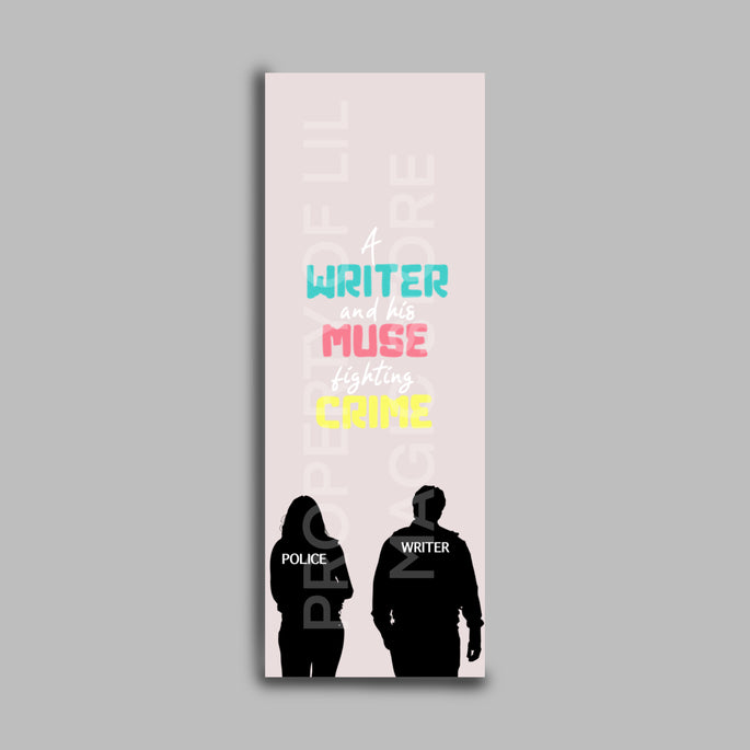 Castle, a Writer and His Muse - Handmade Bookmark