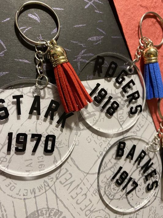 Bucky Barnes, Tony Stark & Steve Rogers Keychains