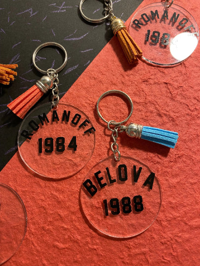 Black Widow Inspired Keychain || Romanoff & Belova