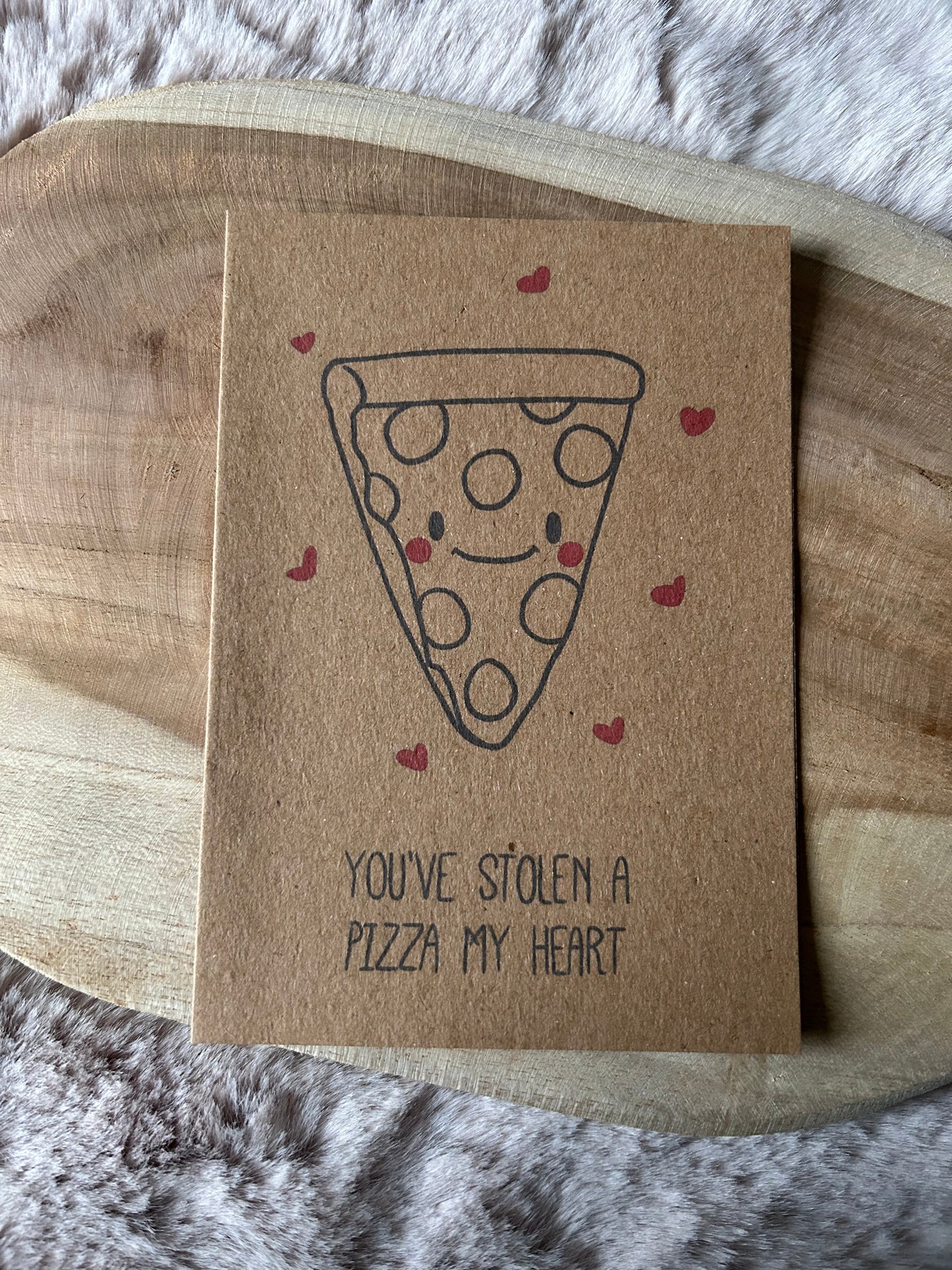 You've Stolen a Pizza My Heart Valentines Card || Valentines Cards