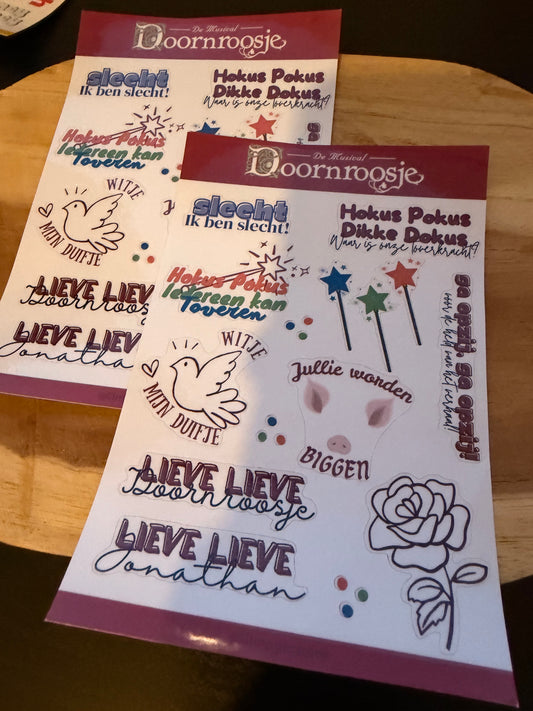 Doornroosje Sticker-Sheet || K3 Originals x Lil Magic Store Collectie