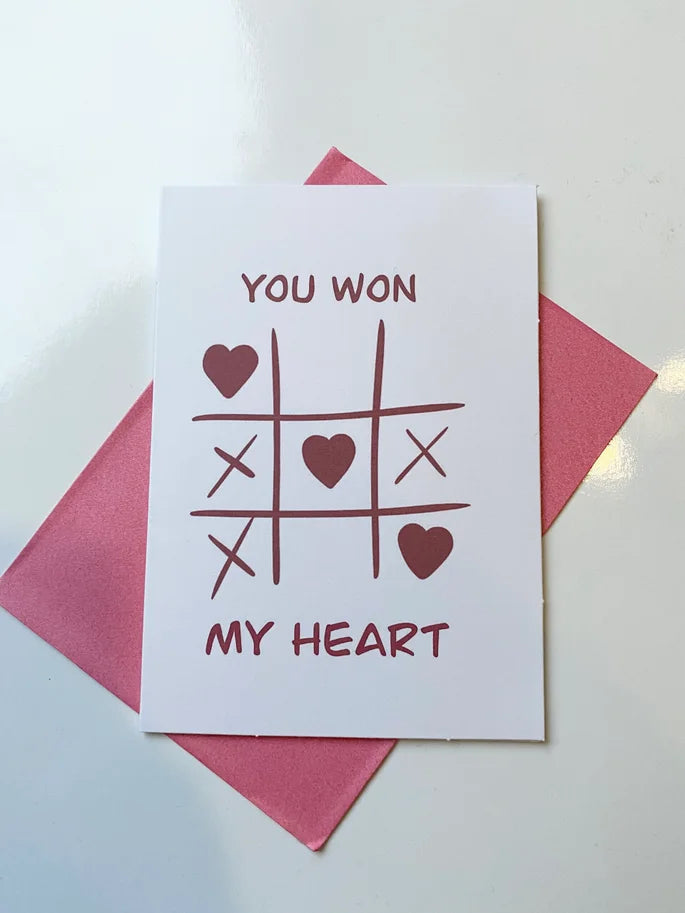 You Won My Heart Quirky Valentines Card || Handmade Cards