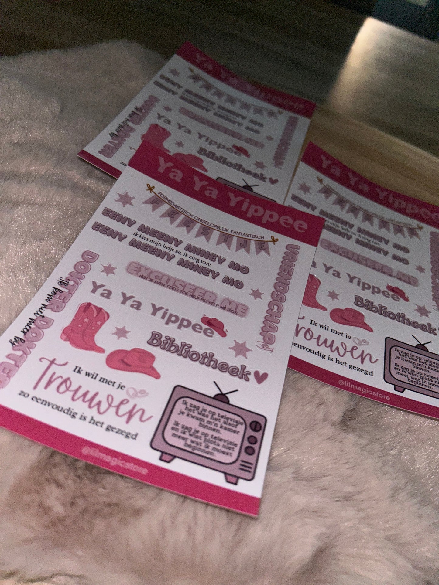 Ya-Ya-Yippee Sticker-Sheet || K3 Originals x Lil Magic Store Collectie