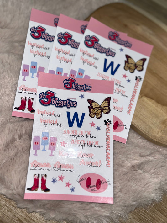 De 3 Biggetjes Sticker-Sheet || K3 Originals x Lil Magic Store Collectie