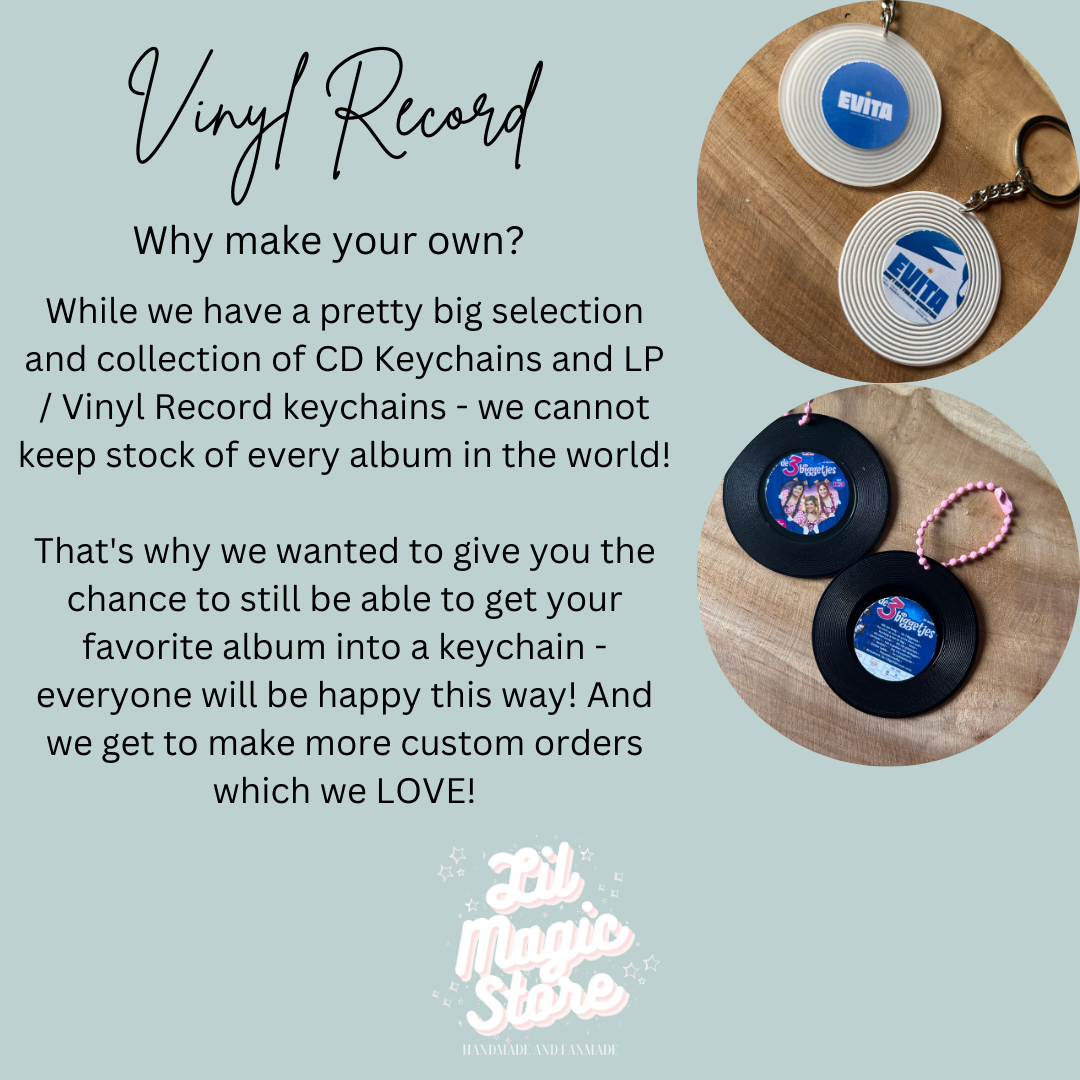Custom Vinyl Record Keychain - Make it yourself!