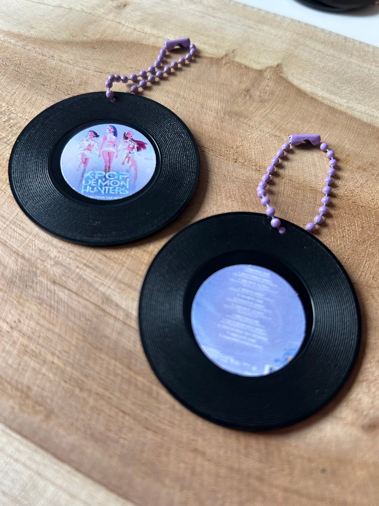 KPOP Demonhunters || Vinyl Record Keychain