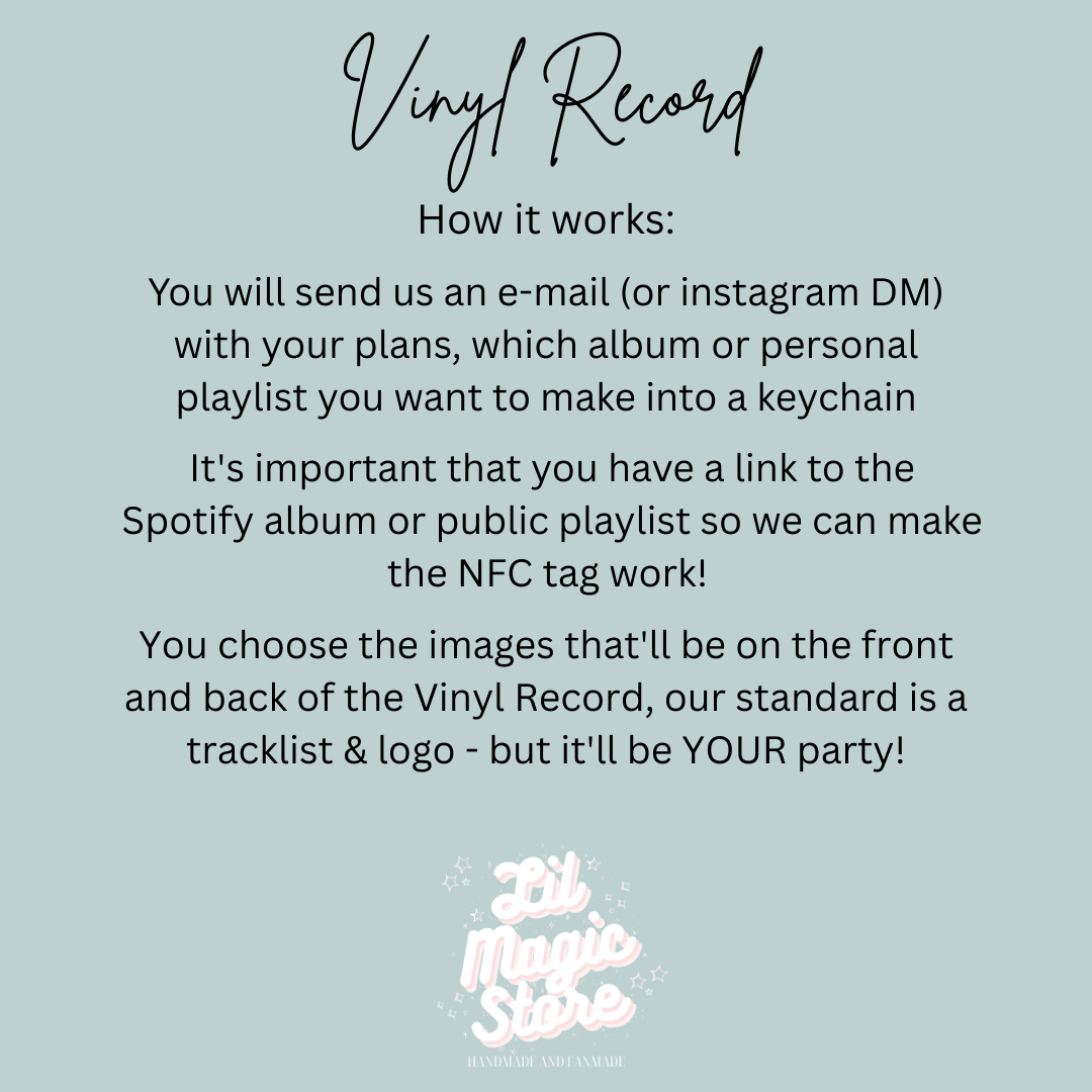 Custom Vinyl Record Keychain - Make it yourself!