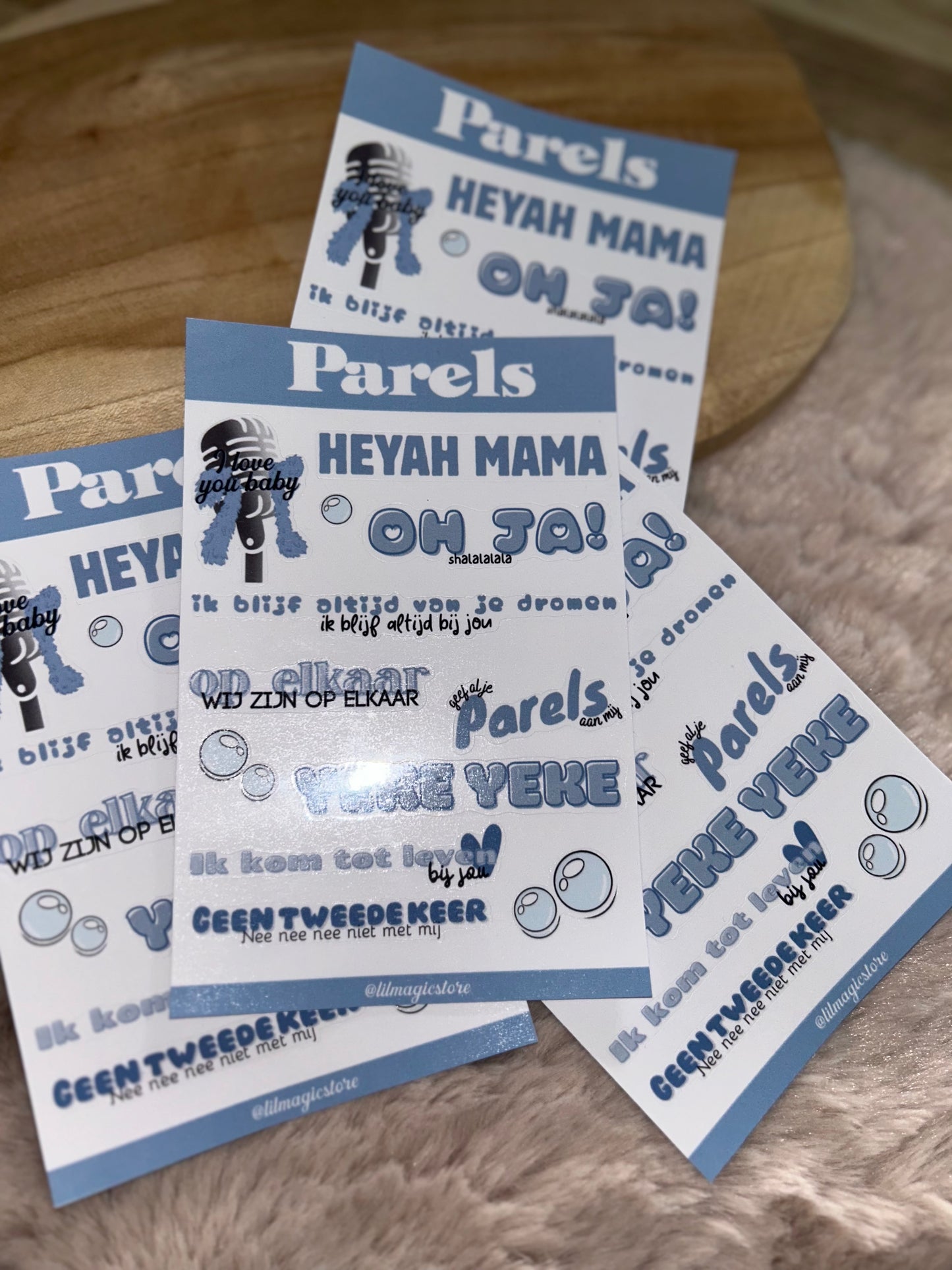 Parels Sticker-Sheet || K3 Originals x Lil Magic Store Collectie