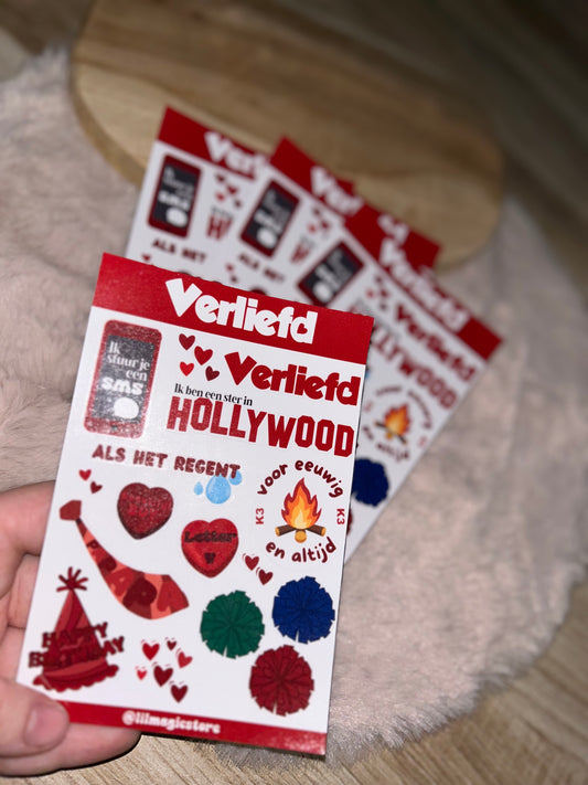 Verliefd Sticker-Sheet || K3 Originals x Lil Magic Store Collectie