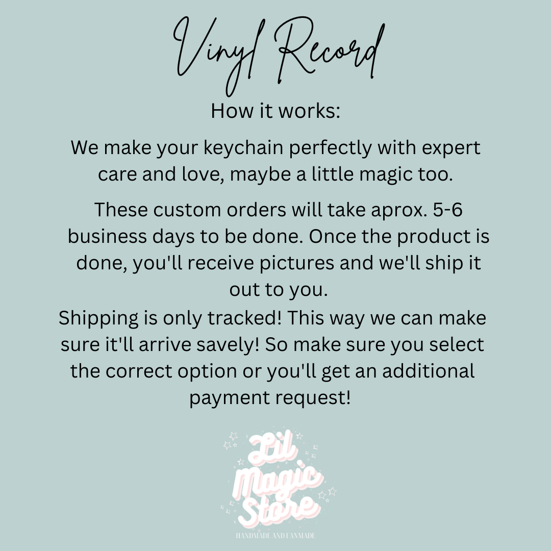 Custom Vinyl Record Keychain - Make it yourself!