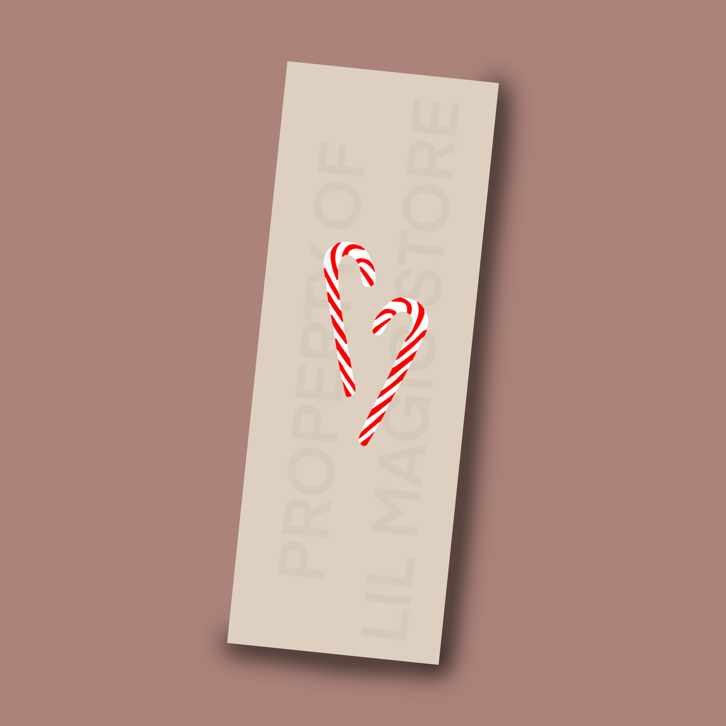 Christmas Bookmark Collection - Candy Canes Heart