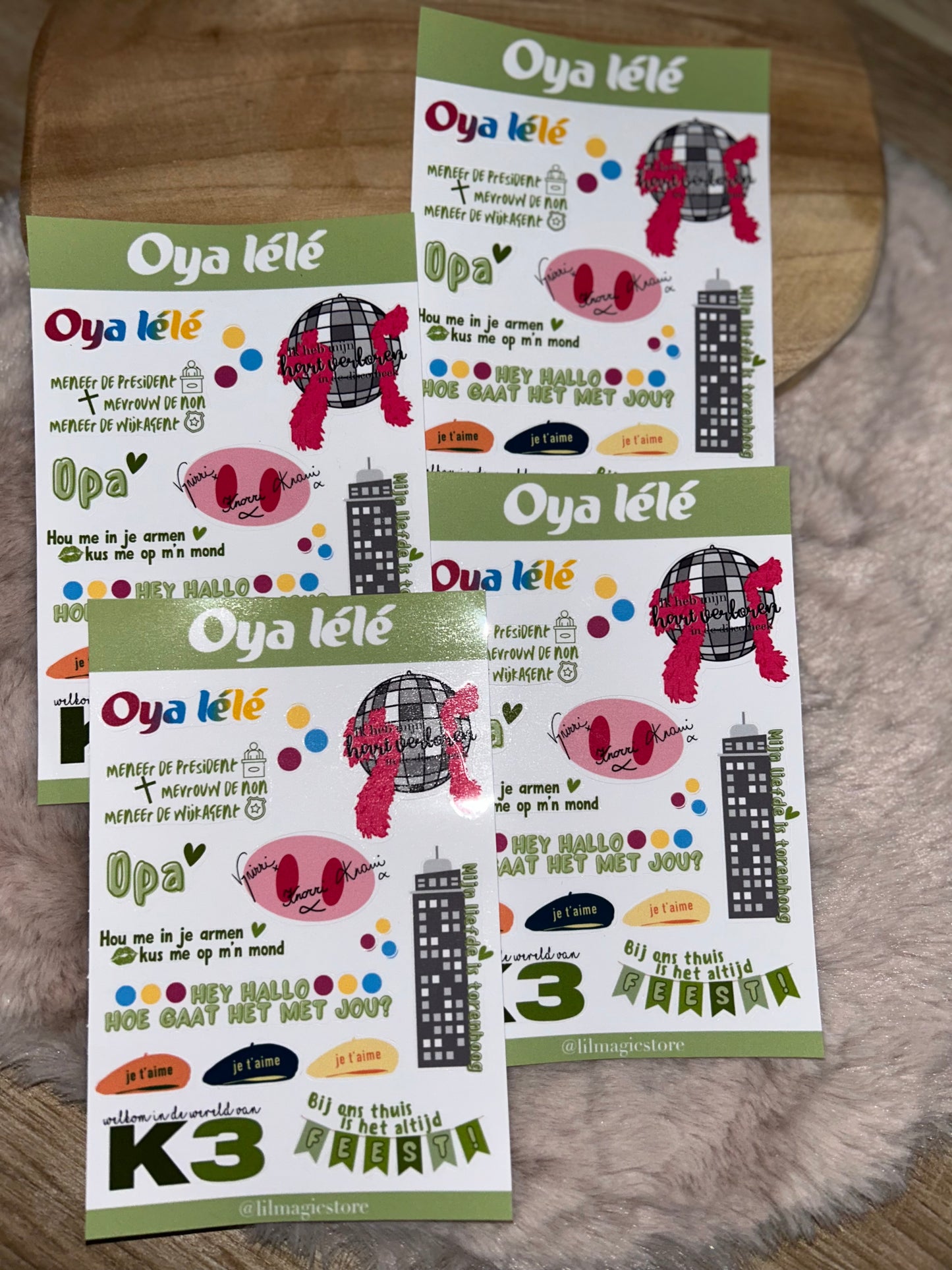 Oya Lele Sticker-Sheet || K3 Originals x Lil Magic Store Collectie