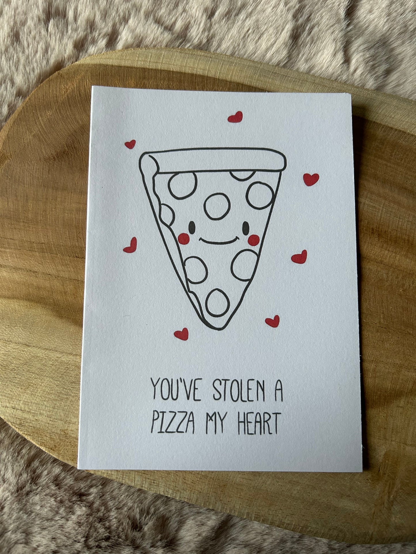 You've Stolen a Pizza My Heart Valentines Card || Valentines Cards