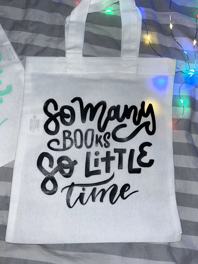 So Many Books, So Little Time Booksleeve || Mini Totebag (version 2)