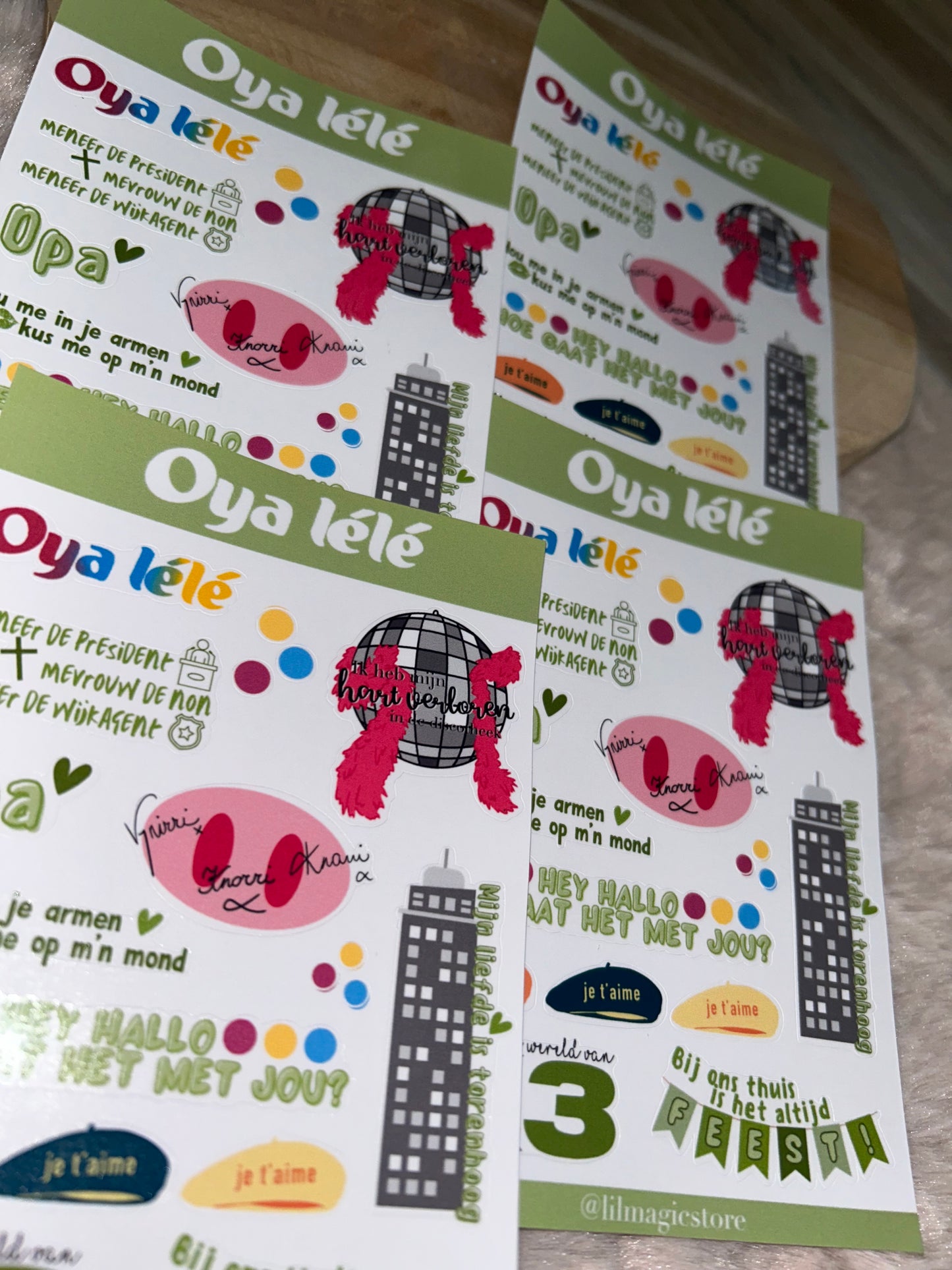 Oya Lele Sticker-Sheet || K3 Originals x Lil Magic Store Collectie