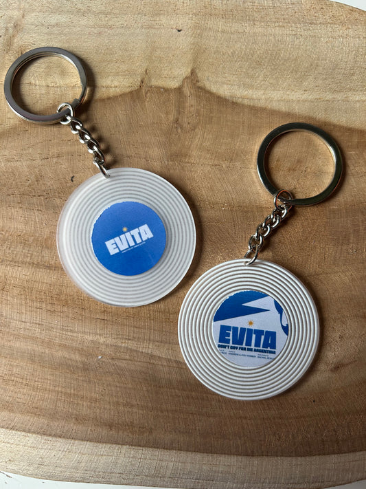 Evita ||  Luxury Vinyl Record Keychain
