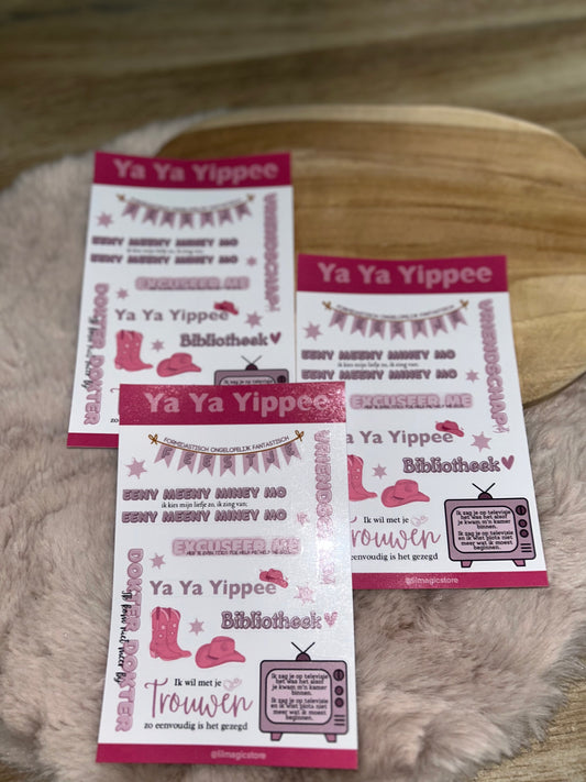Ya-Ya-Yippee Sticker-Sheet || K3 Originals x Lil Magic Store Collectie