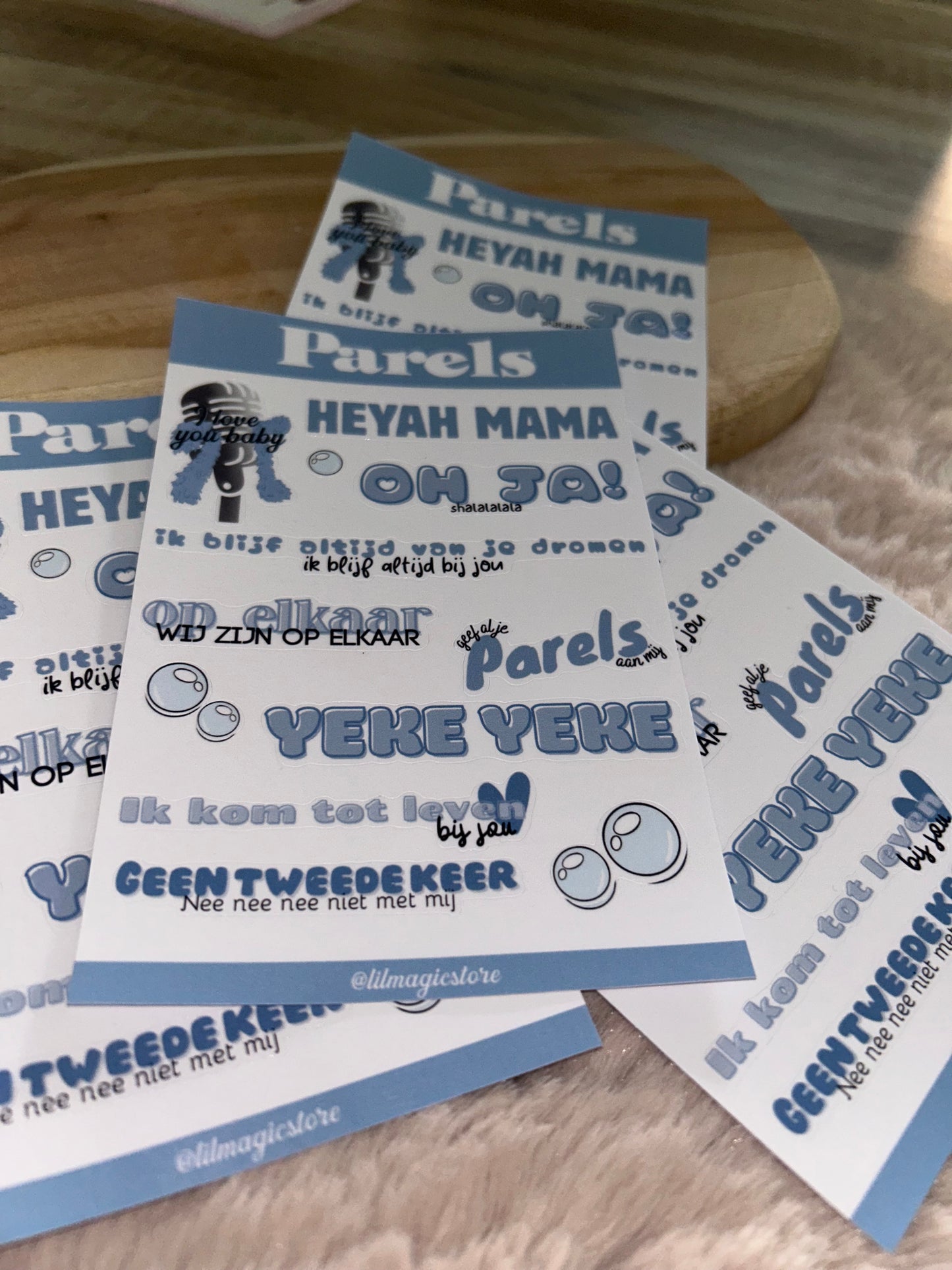Parels Sticker-Sheet || K3 Originals x Lil Magic Store Collectie