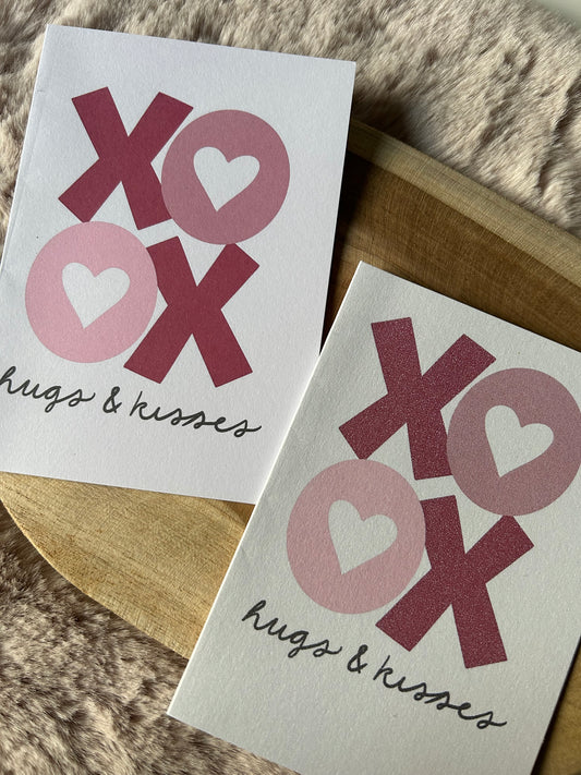 XOXO - Hugs and Kisses Valentine's Card || Quirky Cards