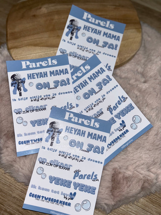 Parels Sticker-Sheet || K3 Originals x Lil Magic Store Collectie