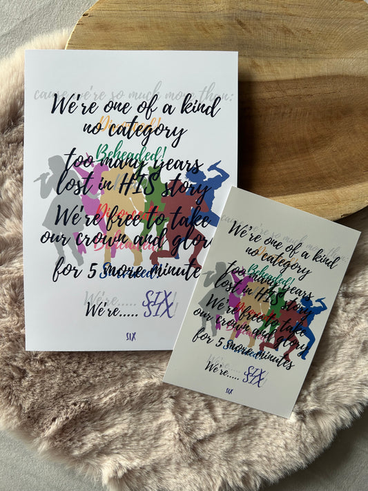 SIX the Musical || Musical Quote Poster