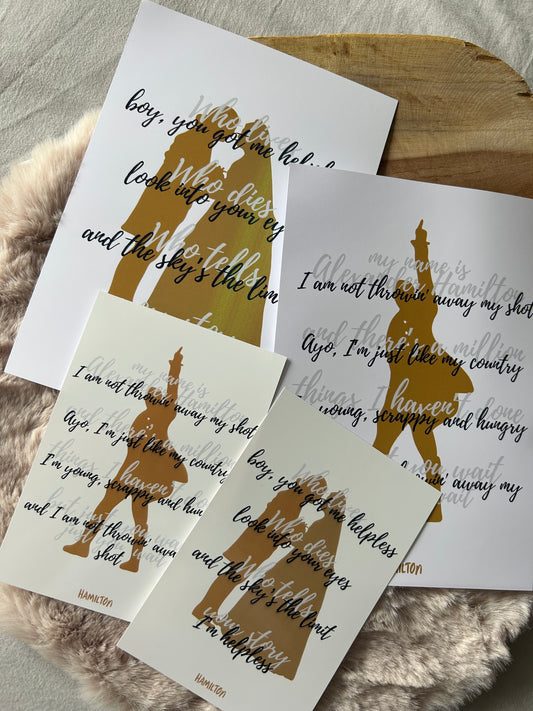 Hamilton the Musical || Musical Quote Poster