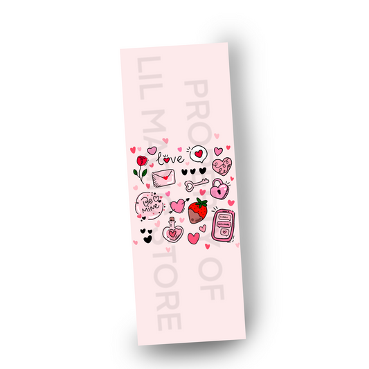 Valentine's Bookmark || Overall print