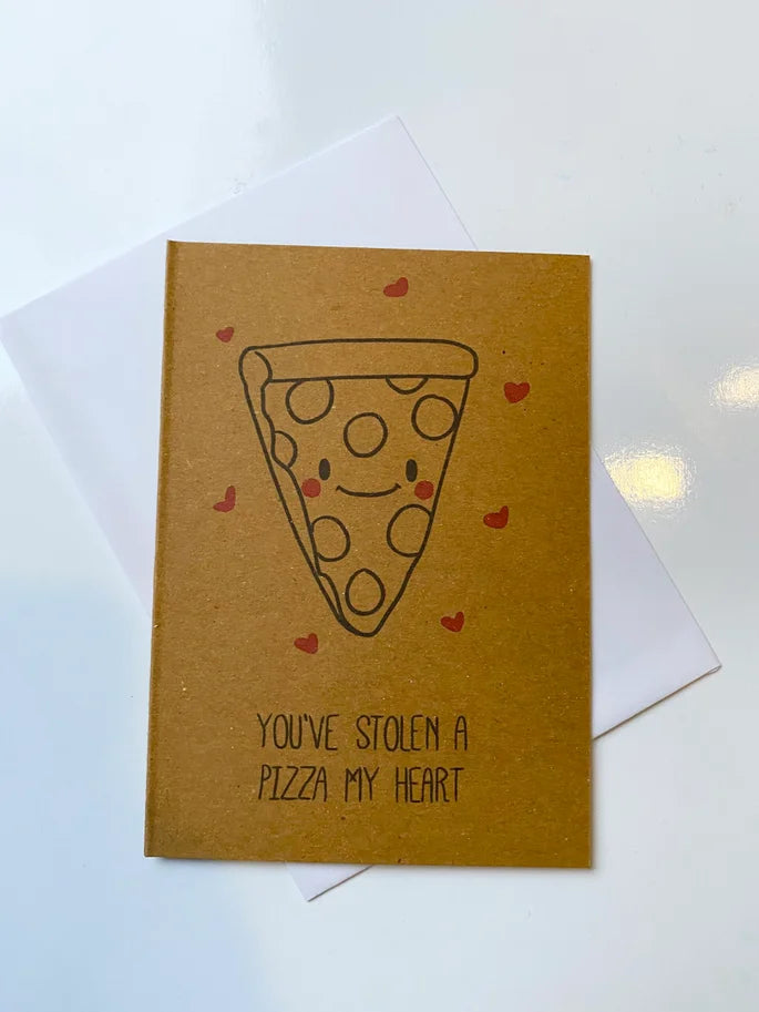 You've Stolen a Pizza My Heart Valentines Card || Valentines Cards