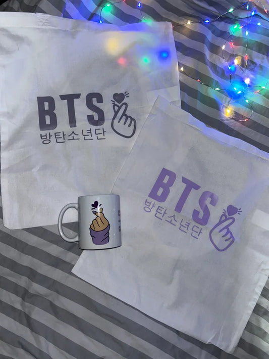 BTS White Totebag