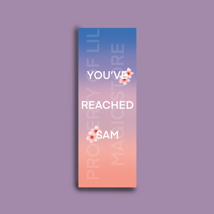 You've Reached Sam Bookmark