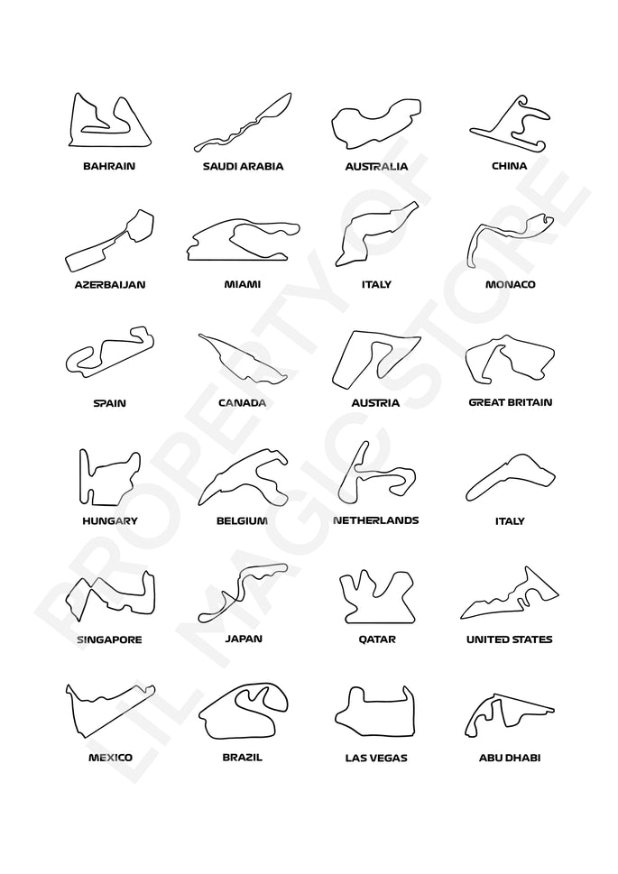 Formula 1 Poster || 2023 grid Poster