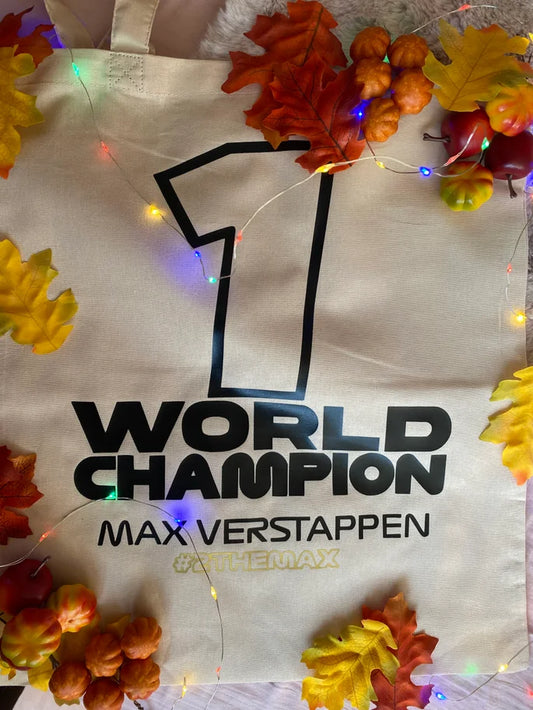 Max Verstappen, World Champion Tote Bag #2THEMAX